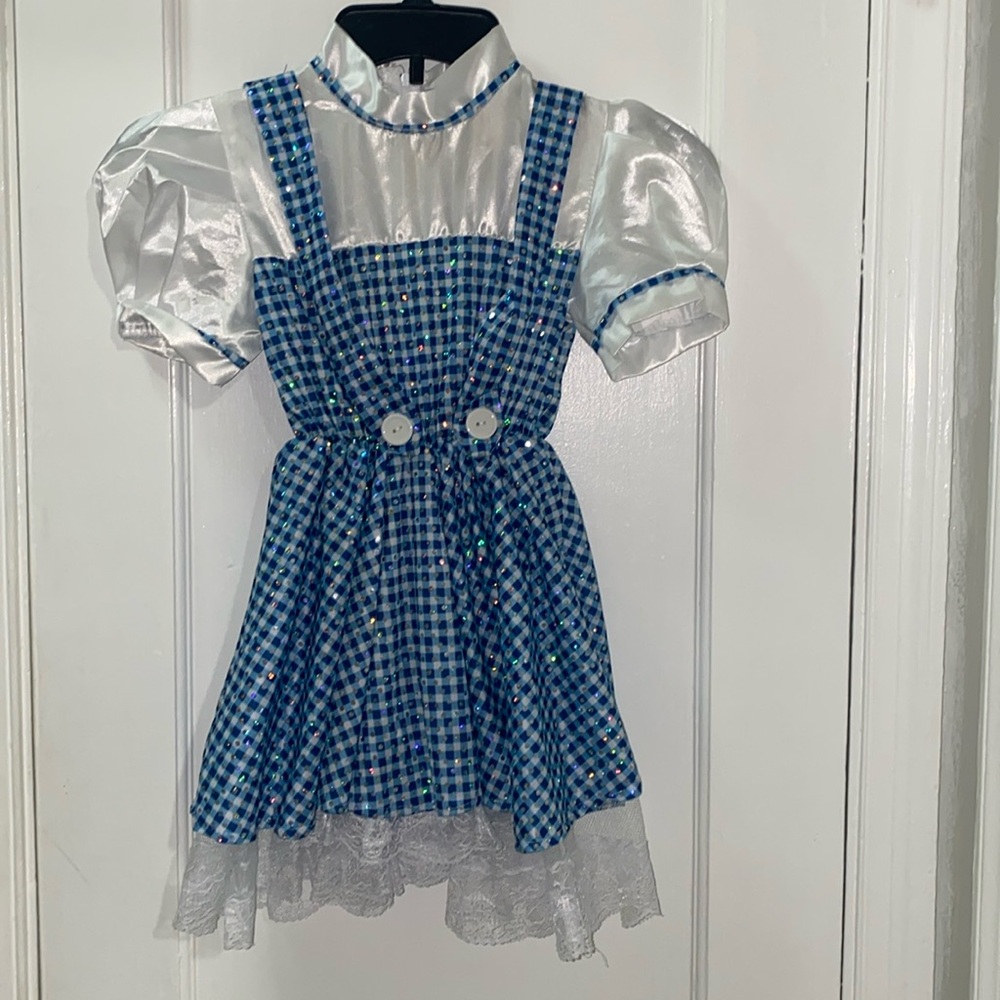 Rubie’s Wizard of Oz Dorothy Halloween Costume Girls Small Blue Gingham Dress